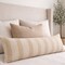 Oversized Lumbar Pillow Cover 12x36, Neutral Striped Throw Pillow, Beige and Cream Woven Bed Pillow, Modern Farmhouse Decor